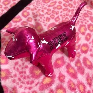 VS PINK Metallic Magenta Logo Dog